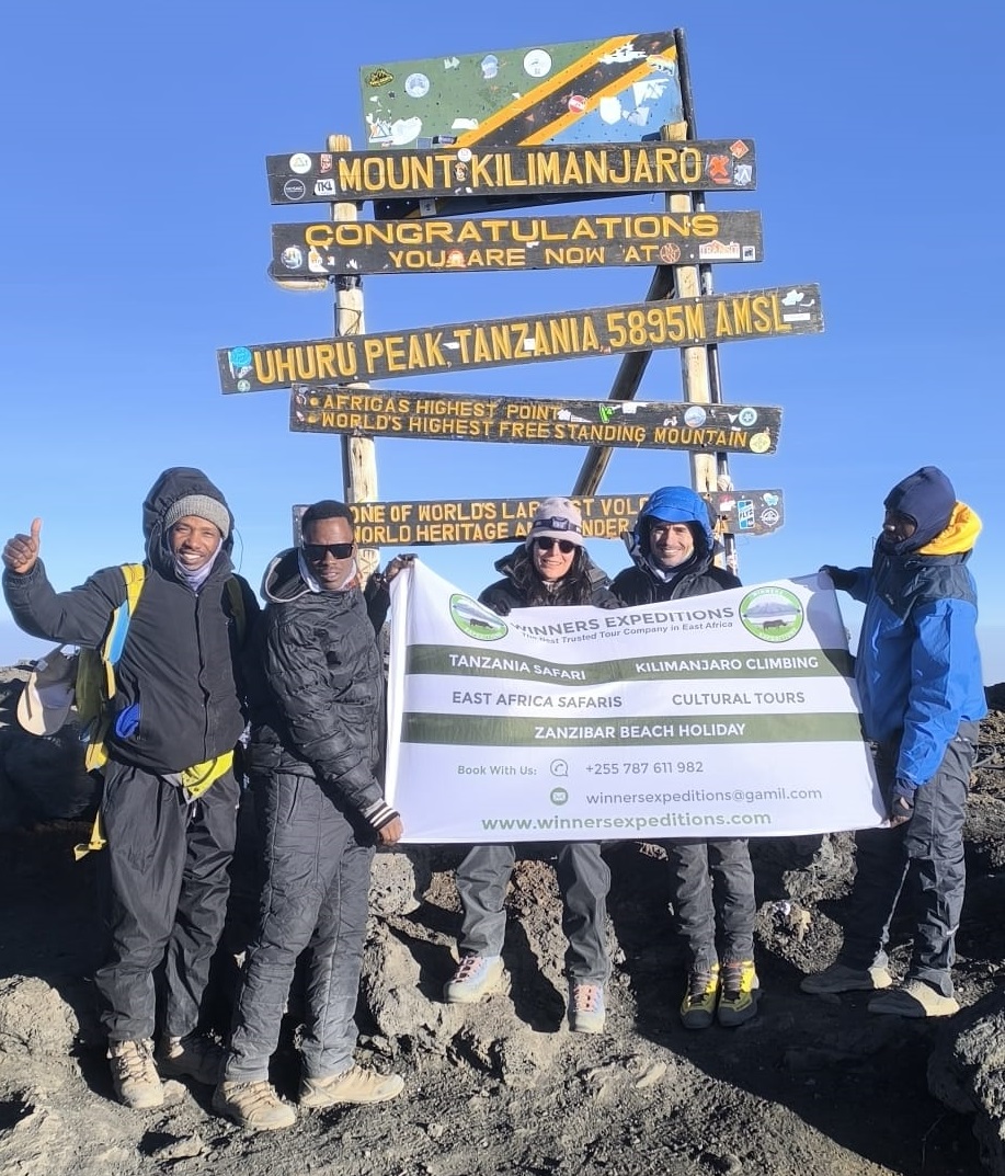 Hikers on the Machame Route, Kilimanjaro